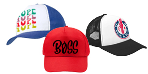 Casquettes personnalis&eacute;es avec vinyle textile